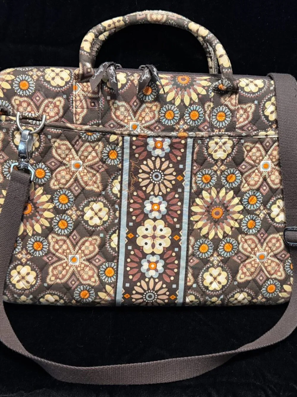 Vera Bradley Canyon Quilted Laptop Portfolio Case Bag with Strap